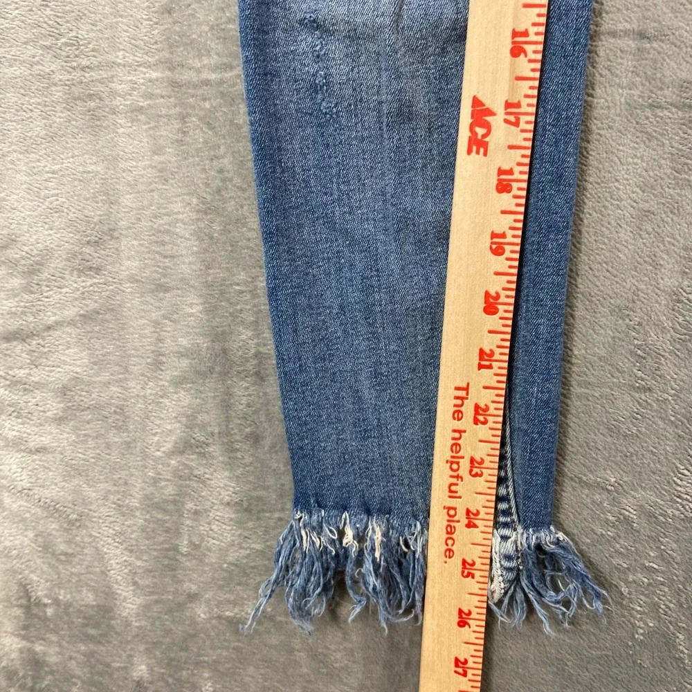 Free People Distressed Skinny Jeans Women's Size 26‎ Blue Denim